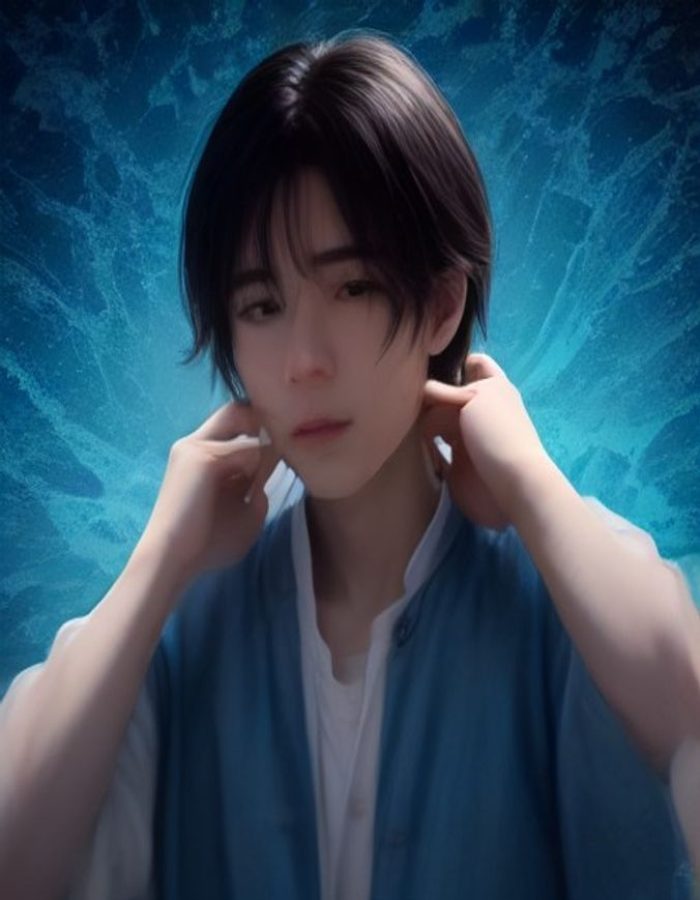 昏黄灯光下的老式电视机播放悬疑剧画面，房间摆满剧本笔记，营造深夜追剧的紧张氛围